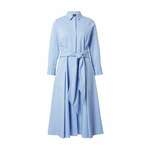 Obleka BOSS - modra. Obleka iz kolekcije BOSS. Model izdelan iz enobarvne tkanine. Model iz izjemno udobne tkanine z visoko vsebnostjo bombaža.