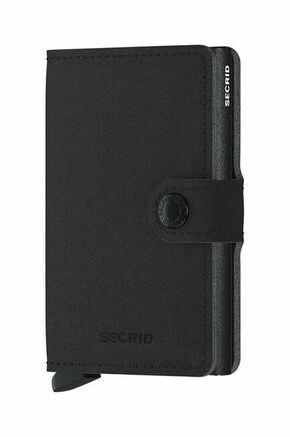 Denarnica Secrid Miniwallet Yard powder Black črna barva - črna. Mala denarnica iz kolekcije Secrid. Model izdelan iz tekstilnega materiala.