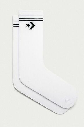 Nogavice Converse - bela. Visoke nogavice iz kolekcije Converse. Model izdelan iz elastičnega materiala. V kompletu sta dva para.