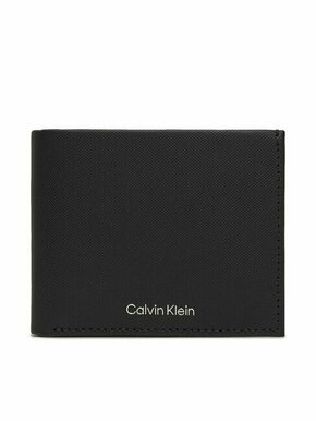 Calvin Klein Velika moška denarnica Ck Must Bifold 5Cc W/Coin K50K511381 Črna