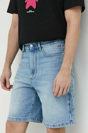 Jeans kratke hlače GCDS moški - modra. Kratke hlače iz kolekcije GCDS. Model izdelan iz jeansa.