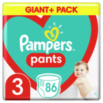 Pampers Pants hlačne plenice, Velikost 3, 6–11 kg, 86 kosov