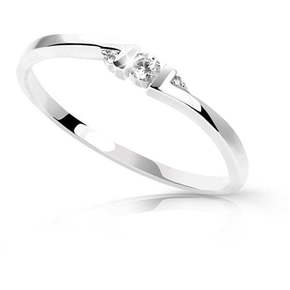 Cutie Diamonds Minimalističen prstan iz belega zlata z diamanti DZ6714-3053-00-X-2 (Obseg 51 mm) Belo zlato 585/1000