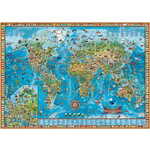 Heye Puzzle Map Art: čudovit svet 2000 kosov