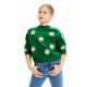 Otroški pulover s primesjo volne Desigual zelena barva - zelena. Otroške Pulover iz kolekcije Desigual. Model izdelan iz srednje debele pletenine. Model iz tkanine, ki je izjemno prijetna na otip.