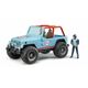 BRUDER 02541 Jeep WRANGLER Cross Country modra s figuro voznika