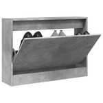 vidaXL Omarica za čevlje betonsko siva 80x21x57 cm inženirski les