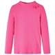 vidaXL Otroška majica z dolgimi rokavi rebrasta pletenina živo roza 140