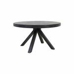 Črna okrogla jedilna miza 140x140 cm Muden – Light &amp; Living