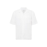 Lanena srajca Calvin Klein moška, - bela. Srajca iz kolekcije Calvin Klein. Model izdelan iz enobarvne tkanine. Ima okrasni ovratnik. Zračen, tanek material.