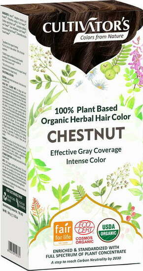 "CULTIVATOR'S Organic Herbal Hair Color - Chestnut - 100 g"