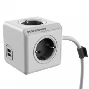PowerCube razdelilec s podaljškom in USB vtičnico