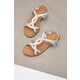 Sandali Answear Lab ženski, srebrna barva - srebrna. Sandali iz kolekcije Answear Lab. Model izdelan iz ekološkega usnja.