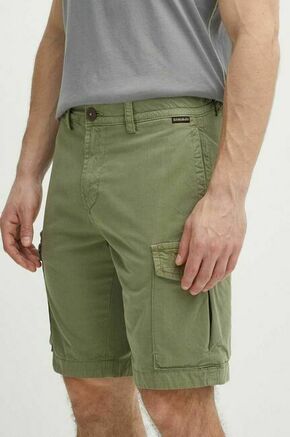 Bombažne kratke hlače Napapijri N-Deline zelena barva