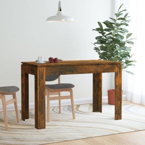 VidaXL Jedilna miza dimljeni hrast 120x60x76 cm konstruiran les