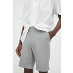 Kratke hlače Les Deux moški, siva barva - siva. Kratke hlače iz kolekcije Les Deux. Model izdelan iz tanke, elastične tkanine. Izjemno udoben material.