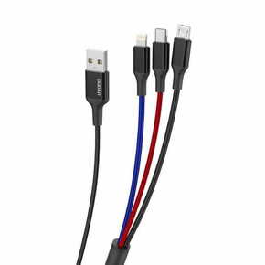 DUDAO L10Pro 3in1 kabel USB - Lightning / USB-C / Micro USB 5A 38cm
