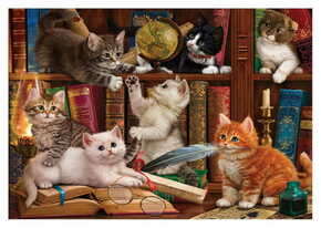 AnaTolian Puzzle Mačke v knjižnici 500 kosov