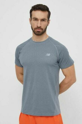 Športna kratka majica New Balance siva barva