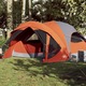 Družinski šotor za 6 oseb siv in oranžen vodoodporen - vidaXL - Siva - 1,1 - 6-Person - vidaXL