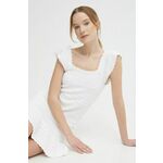 Bombažna obleka Pepe Jeans GESA DRESS bela barva, PL953524 - bela. Lahkotna obleka iz kolekcije Pepe Jeans. Model izdelan iz enobarvne pletenine. Model iz izjemno udobne bombažne tkanine.