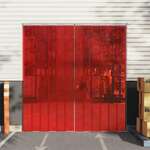 Vidaxl Zavesa za vrata rdeča 200 mm x 1,6 mm 10 m PVC