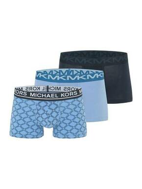 Moške spodnjice Michael Kors 3-pack moški - modra. Spodnje hlače iz kolekcije Michael Kors. Model izdelan iz elastične pletenine. V kompletu so trije pari. Izjemno udobna tkanina z visoko vsebnostjo bombaža.