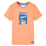 vidaXL Otroška majica s kratkimi rokavi neon oranžna 92