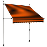 Ročno zložljiva tenda 150 cm oranžna in rjava