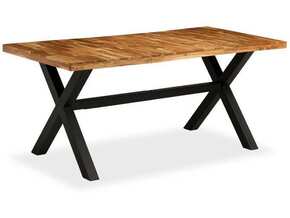 VIDAXL Jedilna miza iz akacijevega in mangovega lesa 180x90x76 cm