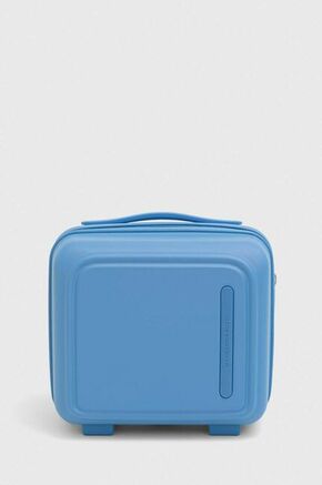 Kozmetična torbica Mandarina Duck - modra. Toaletna torbica iz kolekcije Mandarina Duck. Model izdelan iz polikarbonata.