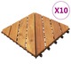 shumee Talne plošče 10 kosov 30x30 cm trden akacijev les