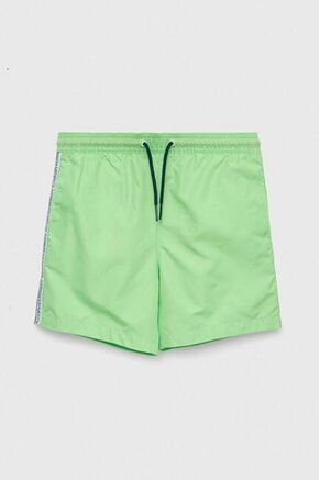 Otroške kopalne kratke hlače Calvin Klein Jeans zelena barva - zelena. Otroški kopalne kratke hlače iz kolekcije Calvin Klein Jeans. Model izdelan iz udobnega materiala. Model s povečano vodoodpornostjo.