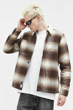 Srajčna jakna Hollister Co. rjava barva - rjava. Srajčna jakna iz kolekcije Hollister Co. Delno podložen model