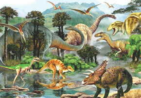 WEBHIDDENBRAND ANATOLIAN Puzzle Svet prazgodovinskih dinozavrov 260 kosov