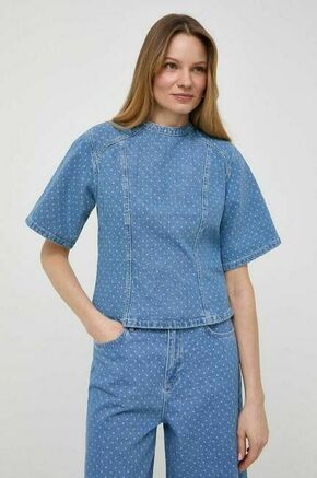 Bluza iz jeansa Custommade ženska - modra. Bluza iz kolekcije Custommade izdelana iz jeansa. Model iz izjemno udobne bombažne tkanine.