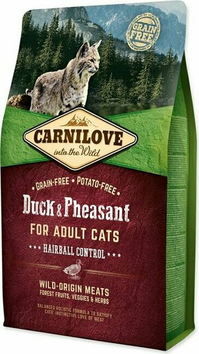 Krma Carnilove Adult Cats Hairball Control Duck &amp; Pheasant 2 kg
