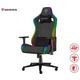 Genesis TRIT 660 RGB gaming / pisarniški stol, ergonomski, nastavljiva višina / naklon, 2D nasloni za roke, RGB LED osvetlitev, do 150kg, siv