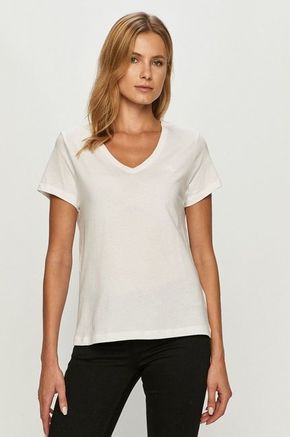 Lauren Ralph Lauren t-shirt - bela. Lahek T-shirt iz kolekcije Lauren Ralph Lauren. Model izdelan iz tanke