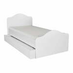 Bela postelja s prostorom za shranjevanje 90x190 cm Kanguru – Kalune Design
