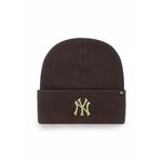 Kapa 47 brand MLB New York Yankees rjava barva - rjava. Kapa iz kolekcije 47 brand. Model izdelan iz pletenine z nalepko.