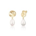 JwL Luxury Pearls Čudoviti pozlačeni uhani s pravimi baročnimi biseri JL0724