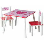 Kesper Otroška miza s stoli roza barve