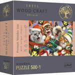 Trefl Wood Craft Origin puzzle božične mačke 501 del