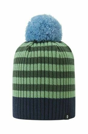 Otroška volnena kapa Reima Tipla zelena barva - zelena. Otroška kapa iz kolekcije Reima. Model izdelan iz vzorčaste pletenine.