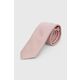 Svilena kravata HUGO roza barva - roza. Kravata iz kolekcije HUGO. Model izdelan iz vzorčaste, svilene tkanine.
