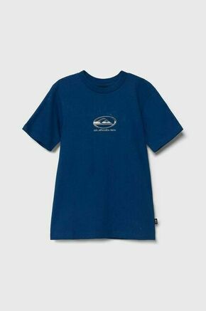 Otroška bombažna kratka majica Quiksilver CHROME LOGO - modra. Otroška kratka majica iz kolekcije Quiksilver