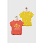 Otroška bombažna kratka majica zippy 2-pack oranžna barva - oranžna. Otroške kratka majica iz kolekcije zippy. Model izdelan iz bombažne pletenine.