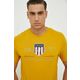 Bombažna kratka majica Gant rumena barva - rumena. Kratka majica iz kolekcije Gant, izdelana iz tanke, elastične pletenine. Model iz mehke in na otip prijetne tkanine.