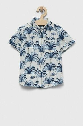Otroška bombažna srajca zippy mornarsko modra barva - mornarsko modra. Otroški srajca iz kolekcije zippy. Model izdelan iz vzorčaste tkanine.